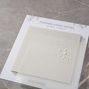 DiverseBee 50 Sheets Pastel Transparent Sticky Notes, 3x3” Clear Sticky Tabs, Translucent Page Fla...