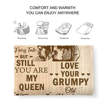 CENSIHER Gift for Wife from Husband to My Wife Blanket Wedding Anniversary Romantic Gifts for Wife Birthday Christmas Valentine's Mother's Day Healing Thoughts Blanket Presents for Her