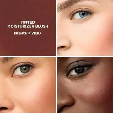 Laura Mercier Tinted Moisturizer Blush: Long Lasting Cream Blush, Lightweight, Buildable Coverage, 12 HR Hydrating Wear, Crème and Shimmer Finishes, Cheek Tint, French Riviera