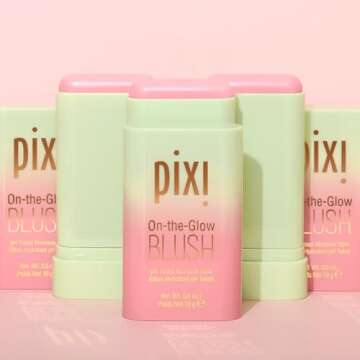 Pixi On-the-Glow Blush - CheekTone, pH Reactive Hydrating Tinted Moisture Blush Stick with Ginseng, Aloe Vera & Fruit Extracts, For Cheeks & Lips, 19g / 0.6oz, Paraben-Free