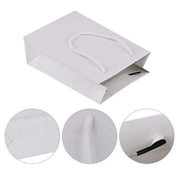 driew Kraft Paper Bags - Eco-Friendly Gift Bags Pack of 50 White