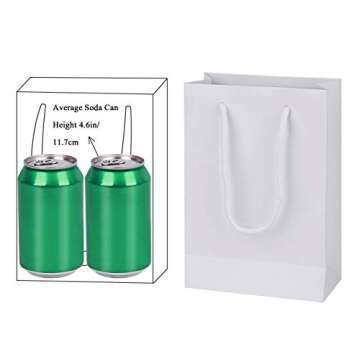 driew Kraft Paper Bags - Eco-Friendly Gift Bags Pack of 50 White