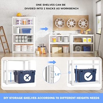Raybee Garage Shelving 2000LBS Heavy Duty Storage Unit