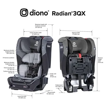 Diono Radian 3QX 4-in-1 Convertible Car Seat Gray Slate