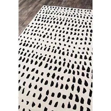 Novogratz by Momeni Delmar Boho Dots Hand Tufted Wool Area Rug, 3'6" X 5'6", Ivory