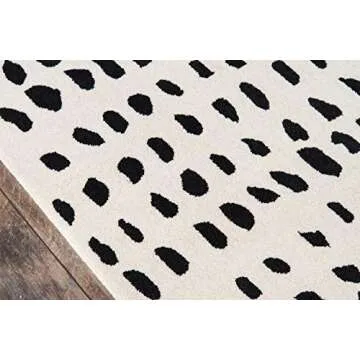 Novogratz by Momeni Delmar Boho Dots Hand Tufted Wool Area Rug, 3'6" X 5'6", Ivory