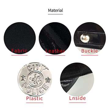 GUDVES Adults Police Officer Cosplay Captain Hat - Stage Performance, Military, Halloween Party Accessory