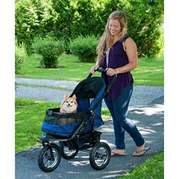 Pet Gear No-Zip Jogger Stroller for Cats/Dogs - Easy Entry and Travel