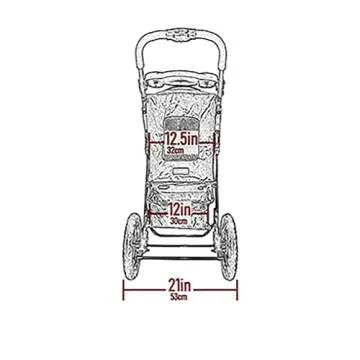 Pet Gear No-Zip Jogger Stroller for Cats/Dogs - Easy Entry and Travel