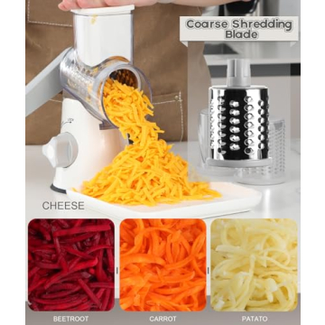 Ourokhome Rotary Cheese Grater for Effortless Kitchen Shredding