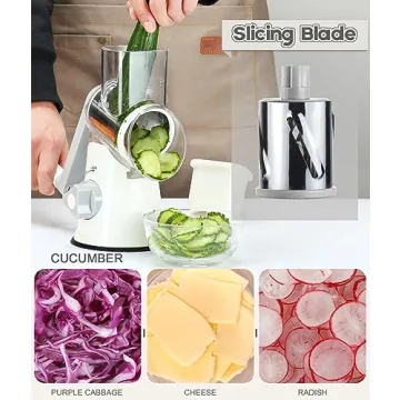 Ourokhome Rotary Cheese Grater for Effortless Kitchen Shredding