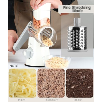 Ourokhome Rotary Cheese Grater for Effortless Kitchen Shredding