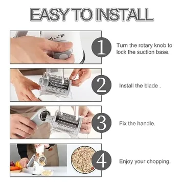 Ourokhome Rotary Cheese Grater for Effortless Kitchen Shredding