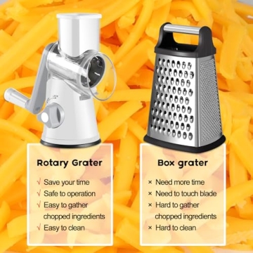 Ourokhome Rotary Cheese Grater for Effortless Kitchen Shredding