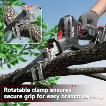 PULITUO 20V Cordless Reciprocating Saw - Powerful, Ergonomic & Versatile Cutting Tool