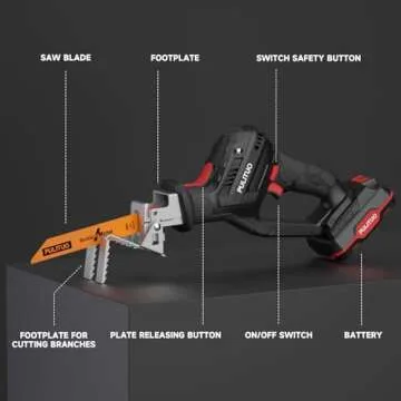 PULITUO Cordless Reciprocating Saw 20V Powerful Design