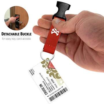 Cruise On Cruise Lanyard for Ship Cards - 2 Pack with ID Holder, Key Card Lanyard for Cruise Ship Cards Retractable Badge & Waterproof Cruise Card Holder - Cruise Essentials 2024 & 2025 (Red Pirate)