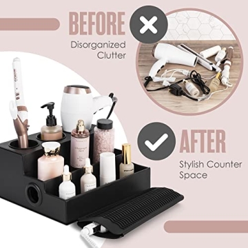 Stylish Hair Tool Organizer for Beautiful Bathrooms