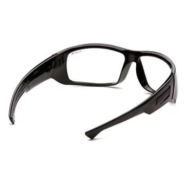 Pyramex Safety Furix Safety Glasses, Black Frame/Clear Anti-Fog, one size