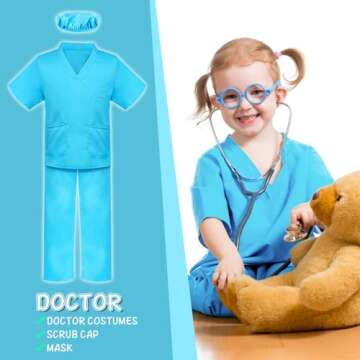 DISHIO Kids Dress Up Costumes for Pretend Play Fun