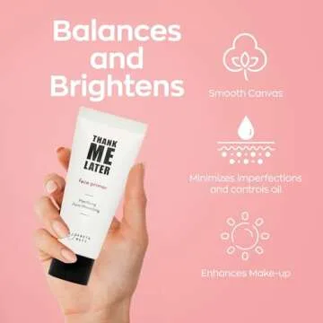 Elizabeth Mott Thank Me Later Face Primer - Mattifying Makeup Base Primer for Shine and Oil Control - Pore Minimizer, Hides Wrinkles and Fine Lines – Long-lasting Makeup Gripping Formula 30 g