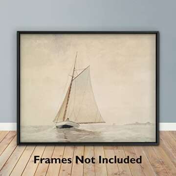 Sailing off Gloucester Print - Vintage Ocean Art by Winslow Homer - Unframed