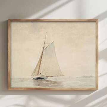 Sailing off Gloucester Print - Vintage Ocean Art