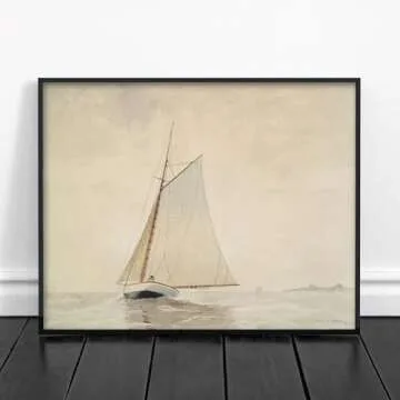 Sailing off Gloucester Print - Vintage Ocean Art