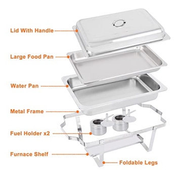 Stainless Steel Chafing Dish Set for Elegant Catering