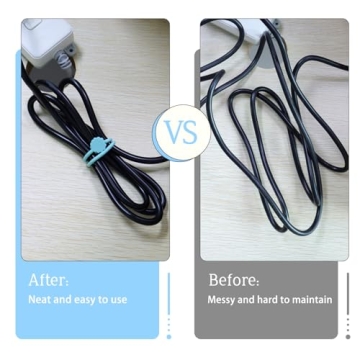 Rich&Ray Magnetic Silicone Cable Ties Organizer 10 Colors