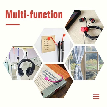 Rich&Ray Magnetic Silicone Cable Ties Organizer 10 Colors