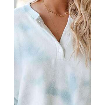 Goodthreads Women's Ruffle Sleepwear Front Drawstring Nightwear, Blue, Medium