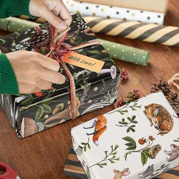 ChicRosa Animal Themed Wrapping Paper – 8 Sheets