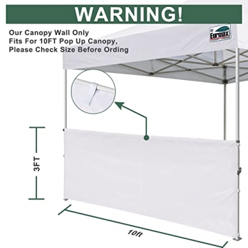 Eurmax SunWall for 10x10 Canopies - UV Protection & Versatile