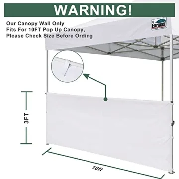 Eurmax SunWall for 10x10 Canopies - UV Protection & Versatile
