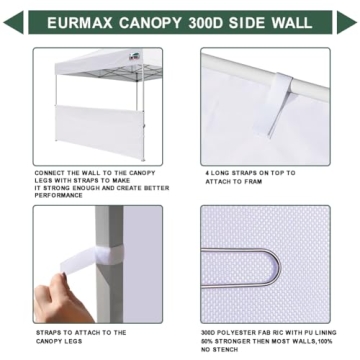 Eurmax SunWall for 10x10 Canopies - UV Protection & Versatile