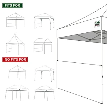 Eurmax SunWall for 10x10 Canopies - UV Protection & Versatile
