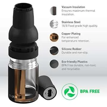 Asobu Frosty Beer Holder 2 Go Vacuum Insulated Double Walled Stainless Steel Beer Can and Bottle Cooler with Beer Opener Eco Friendly and Bpa Free (Black)