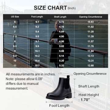 Vepose Women's 9607 Chelsea Ankle Boots for Comfort