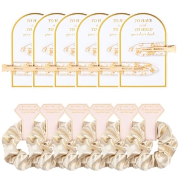 12 PCS Silk Satin Hair Accessories - Perfect Bridal Shower Gifts