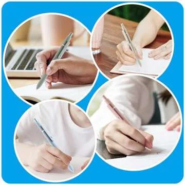 cobee Aesthetic Ballpoint Pens, 0.5mm Retractable Gel Ink Pens Cute Ball Point Pen Black Ink Smooth Writing Pens Pastel Roller Ball Pens for School Office Gift Supplies 5 PCS (Morandi)