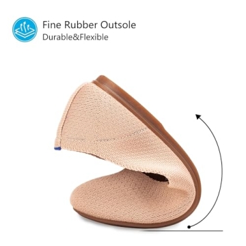 Frank Mully Women’s Ballet Flat Shoes Knit Dress Shoes Round Toe Slip On Ballerina Walking Flats Shoes for Woman Low Wedge Comfort Soft