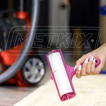 Metkix Giant Lint Roller 6.3" | Extra Sticky Pet Hair Remover