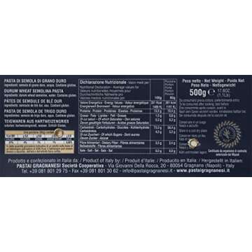 Spaghetti alla Chitarra Organic Italian Pasta di Gragnano I.G.P.| Pastai Gragnanesi | USDA Certified Organic| 17.6oz (500g) | Pack of 5