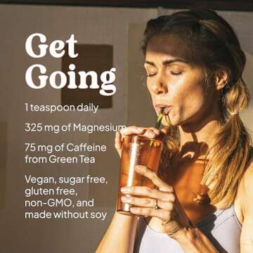 KAL Energy Magnesium Powder Drink - Pineapple Flavor, 40 Servings