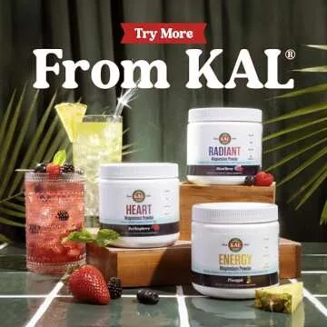 KAL Energy Magnesium Powder Drink - Pineapple Flavor, 40 Servings