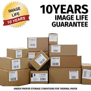 (10) Gorilla Supply 55gsm 3 1/8 x 230 Thermal Paper Receipt Roll Clover Station Solo Duo TM-T88 T20 T90 Bixolon SRP-350 370, 3.125 x 230 ft Cash Register Paper, BPA Free, 10 Rolls