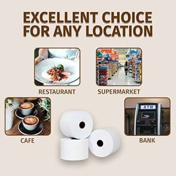 (10) Gorilla Supply 55gsm 3 1/8 x 230 Thermal Paper Receipt Roll Clover Station Solo Duo TM-T88 T20 T90 Bixolon SRP-350 370, 3.125 x 230 ft Cash Register Paper, BPA Free, 10 Rolls