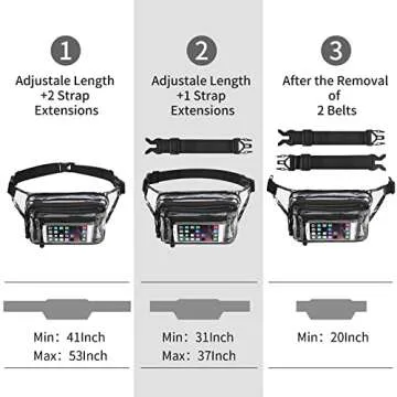 Clear Bag Stadium Approved Large Clear Fanny Pack for Women for Work,Multi-purpose Waist Bag for Travel & Sporting Event