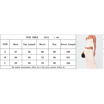 Women Hollow Out 2 Piece Skirt Set Y2K Halter Backless Crop Camis Slim Fit Tube Tops Split Maxi Skirts Outfits